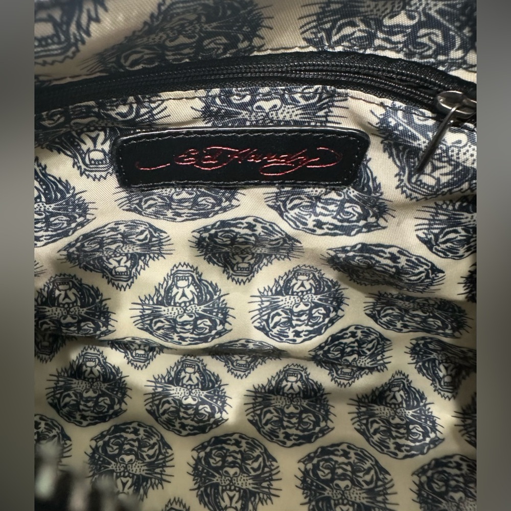 Ed Hardy Tiger Snake Eagle Print Convertible Crossbody /Tote- NWT - Picture 7 of 7